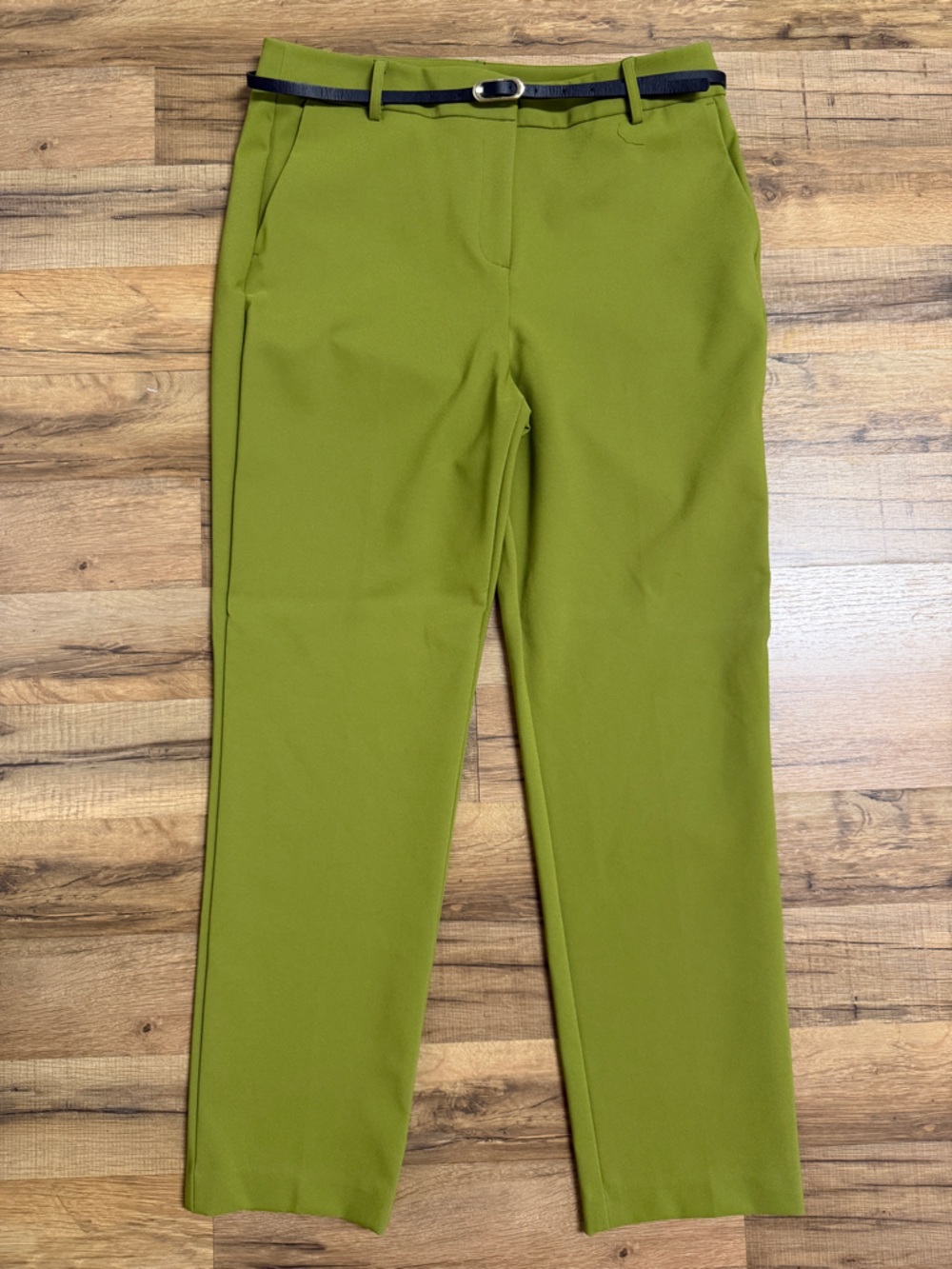 Rachel Zoe Olive Green Ponte straight leg work pants
